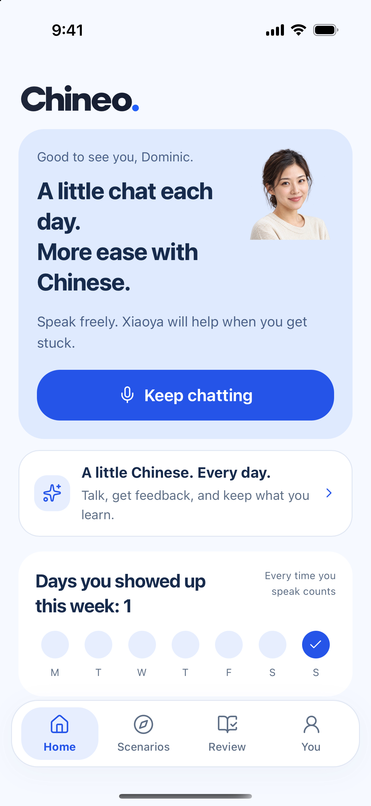 Chineo iPhone home screen with Xiaoya